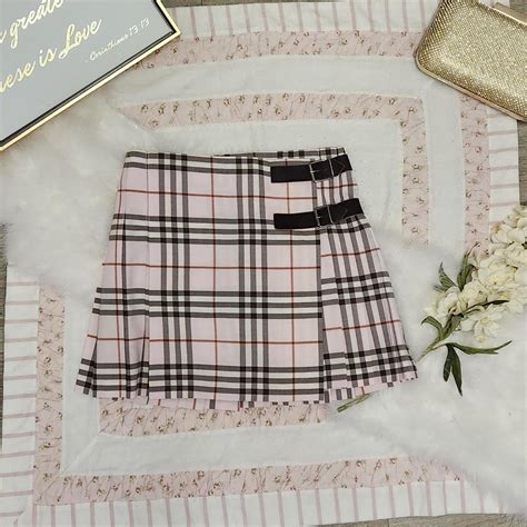 pink burberry skirt|burberry girls skirt.